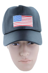 Women Men Baseball Cap Black Fabric Hat Casual Sport Fashion USA Flag One Size Unisex