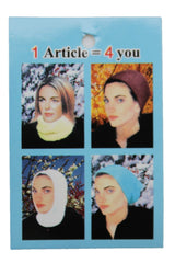 Women Scarf Turtle Neck Warmer Head Cover Outdoor Face Mask Sport Beige Squares