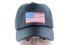 Women Men Baseball Cap Black Fabric Hat Casual Sport Fashion USA Flag One Size Unisex
