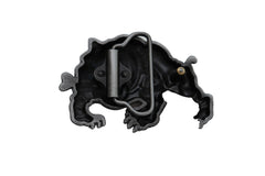 Men Gangster Hood Fashion Belt Buckle Brown Color Metal Bulldog Dog Work School Unisex