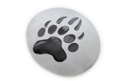 New Men Women Silver Metal Western Fashion Accessory Bear Foot Print Oval Buckle