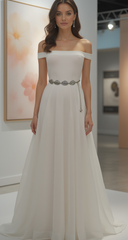 Women Silver Metal Chain Wrap Around Fashion Belt Leaf Charms Adjustable Fit S M