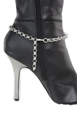 Brand New Women Silver Metal Boot Chain Bracelets Anklet Shoe Scorpion Charm Bling Jewelry BC83