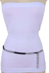 Two-Toned Skinny Metal Chain Link Belt