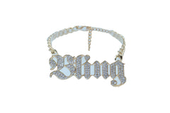 Iced Out "BLING" Gold Metal Boot Chain