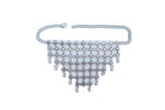 Silver Metal Chain Boot Bracelet Shoe Flower Net Charm Western Anklet Bell