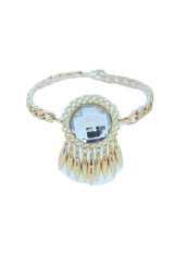 Women Gold Metal Boot Chain Bracelet Shoe Anklet Bling Sun Flower Shiny Charm One Size