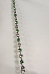 Women Bra Straps Decorative Lingerie Rhinestones Green