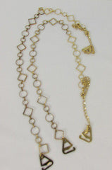 Women Decorative Accessories Lingerie Bra Straps Gold Metal Squares Circles - alwaystyle4you - 4