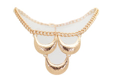 Women Gold Metal Chain Western Boot Bracelet Shoe Anklet Bling Chic Moon Charm