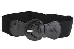 Black Wide Hip High Waist Stretch Buckle Belt Size S M