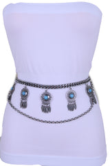 Dreamcatcher Charms Silver Metal Chain Belt