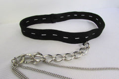 Silver Metal Thick Chains Thigh Leg Garter Long Tassel Body Jewelry