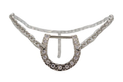 Silver Metal Boot Chain Bracelet Shoe Anklet Western Horseshoe Bling Charm