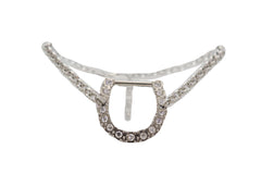 Silver Metal Boot Chain Bracelet Shoe Anklet Western Horseshoe Bling Charm