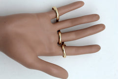 Gold Metal Wrap Around 4 Fingers Snake Band Long Ring
