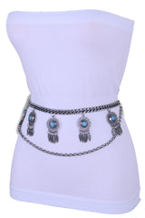Dreamcatcher Charms Silver Metal Chain Belt