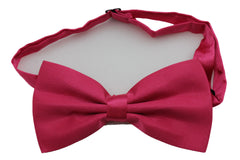 Hot Pink Fabric Neck Bow Tie Fabric Tuxedo Costume Men Women Teens And Kids