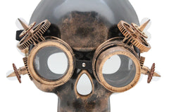 New Men Half Face Costume Mask Skeleton Skull Steam Punk Robot Parts Halloween
