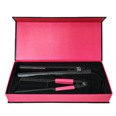 Professional Ceramic Hair Straightener + Comb Set