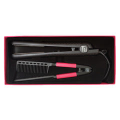Professional Ceramic Hair Straightener + Comb Set