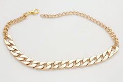 Women Gold Metal Classic Boot Bracelet Chain Anklet Shoe Charm Narrow Band
