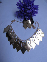 Gold Metal Chain Lightning Arrows Drop Trendy Necklace Earrings Set