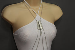 Double Metal Plate Classic Gold Metal Body Chain