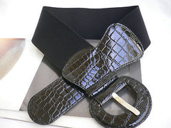 New Women Hip High Waist Stretch Wide Black Fashion Belt Plus Sizes: M L Xl - alwaystyle4you - 3