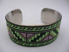 Gold Metal Cuff African Drawing Bracelet Green Color Adjustable New Women Fashion Jewelry Accessories - alwaystyle4you - 2