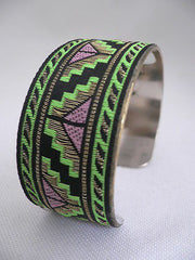 Gold Metal Cuff African Drawing Bracelet Green Color Adjustable New Women Fashion Jewelry Accessories - alwaystyle4you - 4