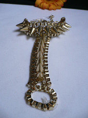 New Women Gold Meatl Hand Links Chain Spikes Slave Bracelet Wrist Ring Connected - alwaystyle4you - 2