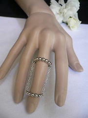 Hot Women Silver Metal Band Elastic Chic Fashion Double Ring Chain Rhinestones - alwaystyle4you - 7