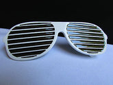 New Men / Women Fashion White And Black Trendy Long Sunglass Big Metal Belt Buckle - alwaystyle4you - 4