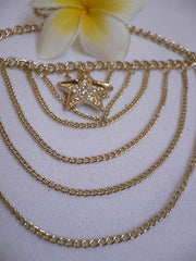 Gold / Silver Boot Big Star Multi Trendy Chain Silver Rhinestones Western Style - alwaystyle4you - 12