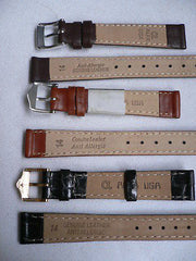 New Men Women 3 Watch Band Set Genuine Leather Crocodile Solid Anti Allergy Casual Elegant Black Dark Light Brown Fashion Jewelry 14 Mm - alwaystyle4you - 2