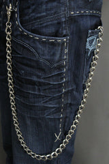 New Biker 31" Square Link Wallet Jeans Chain Keyholder