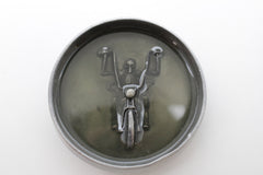 Silver Metal Round Heavy Grey Green Skeleton Rider Motorcycle Bones Belt Buckle Men Accessories