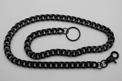 Black Metal Links Extra Long Wallet Chains ThickKeyChain Jeans Chunky Motorcycle Biker Rock New Men Style - alwaystyle4you - 2