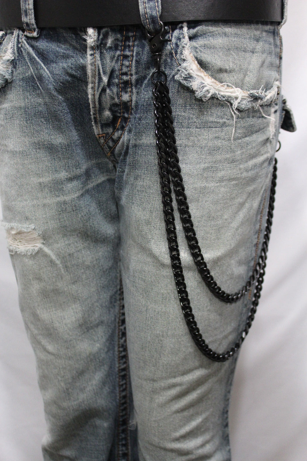 21 Double Strand Wallet Chain - Black