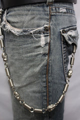 Silver Long Wallet Chains Metal KeyChain Spacers Jeans Springs Skulls Charms Rocker Motorcycle Biker New Men Style - alwaystyle4you - 3