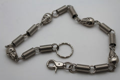 Silver Long Wallet Chains Metal KeyChain Spacers Jeans Springs Skulls Charms Rocker Motorcycle Biker New Men Style - alwaystyle4you - 4