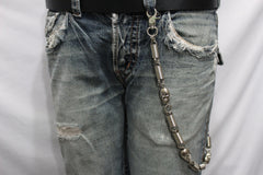 Silver Long Wallet Chains Metal KeyChain Spacers Jeans Springs Skulls Charms Rocker Motorcycle Biker New Men Style - alwaystyle4you - 2
