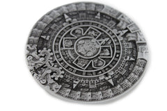 Silver Metal Belt Buckle Antique Aztec Calendar Mayan Men Accessories