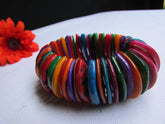 Purple Blue / Multi Colors Wide Bracelet Rings Stone Rainbow Beads Trendy Hawaiin Style New Women Fashion Jewelry Accessories - alwaystyle4you - 15