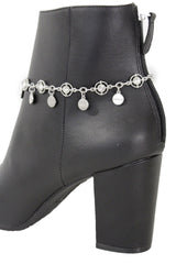 Silver Dark Silver Brown Copper Metal Charm Believe Hope Peace Smile Boot