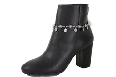 Silver Dark Silver Brown Copper Metal Charm Believe Hope Peace Smile Boot