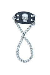 Women Men Bracelet Silver Metal Hand Chain Skull Charm Biker One Size
