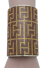 Geometric Bling Long Cuff Bracelet