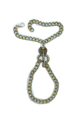 Wrist Bracelet Antique Gold Metal Hand Chain Cobra Snake Charm